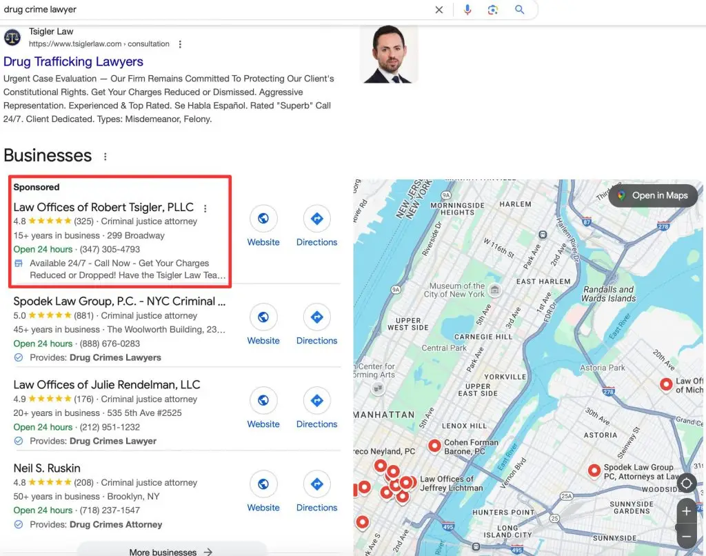 Google Maps Ads for Lawyers