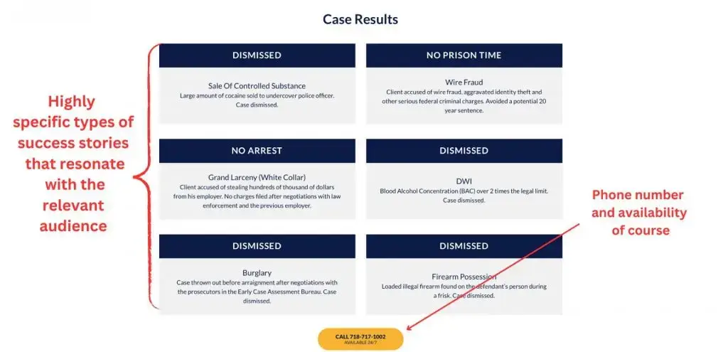 Landing page Lawyer 5:5.
