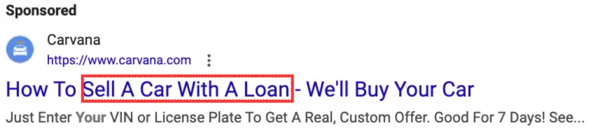 Sell a car with a loan