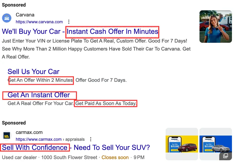 Search Ads for Car Dealerships - Sell my used car