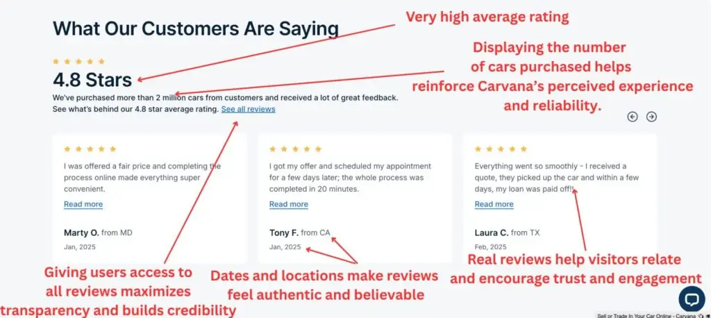 Car dealership landing page