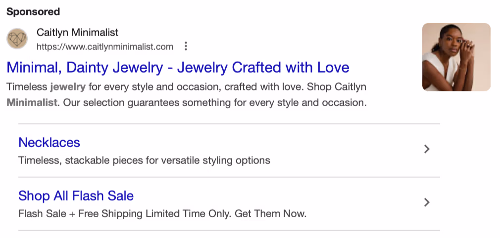 Minimalist Jewelry Ad