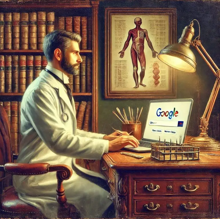 Google Ads for Doctors - oil painted